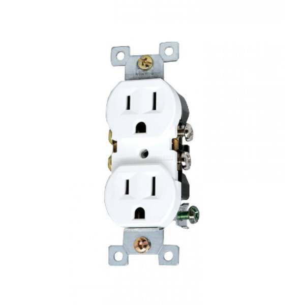 American Imaginations 8.63 in. x 12.13 in. x 1.88 in. Electrical Receptacle  in White AI-35015